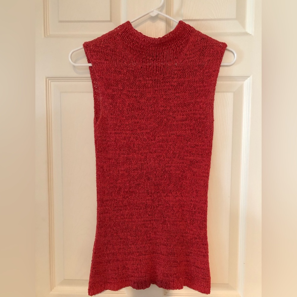 Liz Claiborne Silk/Nylon Coral Sleeveless Top - Size S